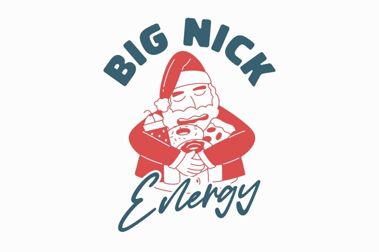 Big Nick Energy Christmas T-shirt Design