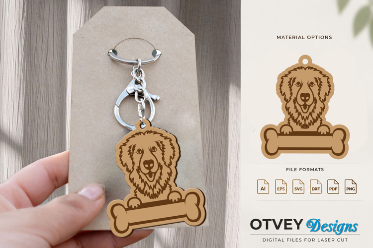 Engraved Keychain Dog For Pets Lasercut