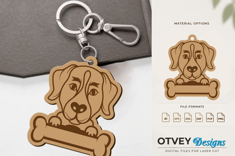 Engraved Keychain Dog For Pets Lasercut