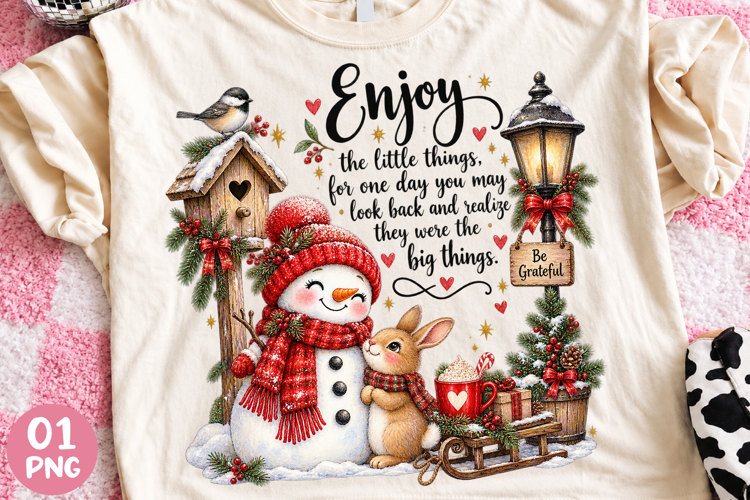 Enjoy the Little Things Christmas PNG