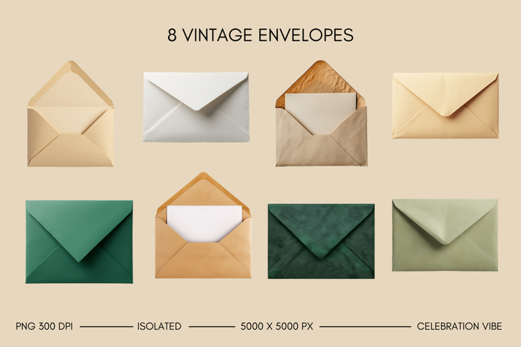8 Vintage Envelopes