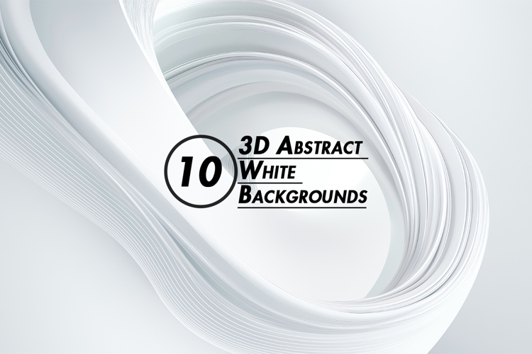 3D Abstract White Backgrounds
