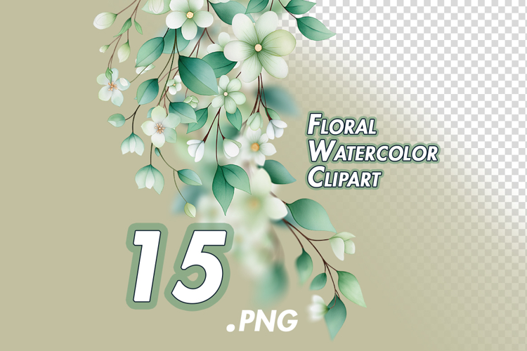 Floral Watercolor Clipart
