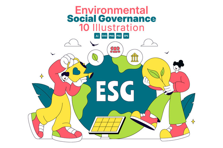 10 Environmental Social Governance Illustration