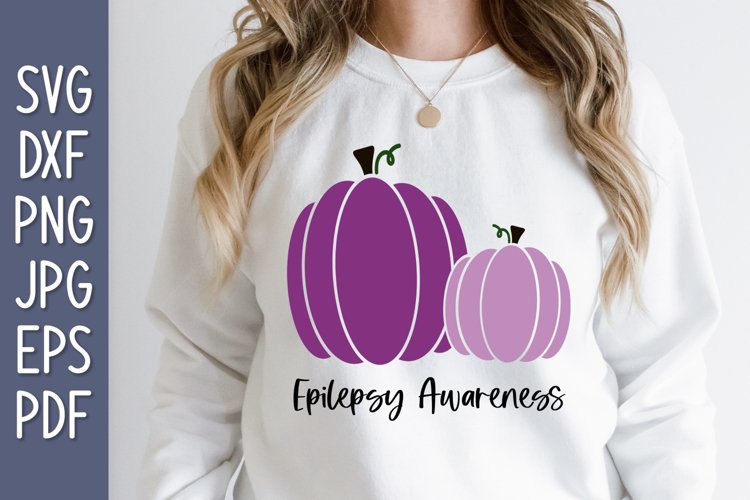 Epilepsy Awareness Pumpkins SVG example image 1
