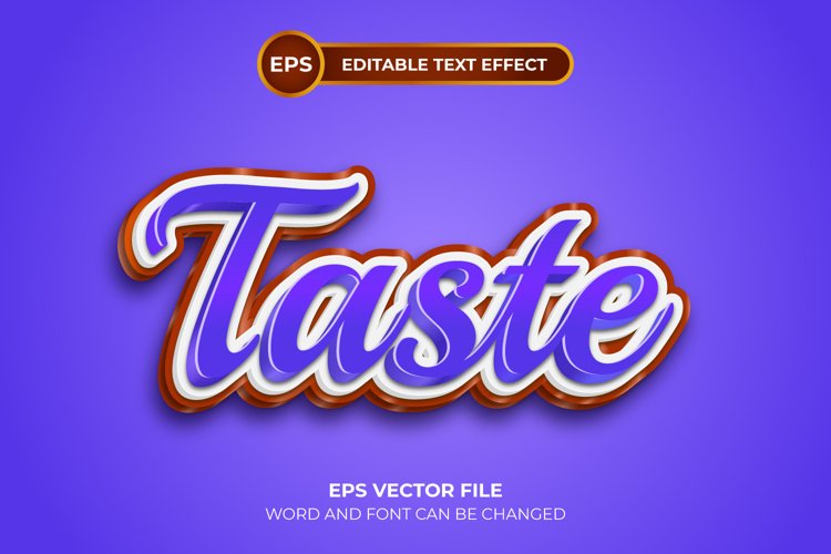 Taste editable text effect example image 1