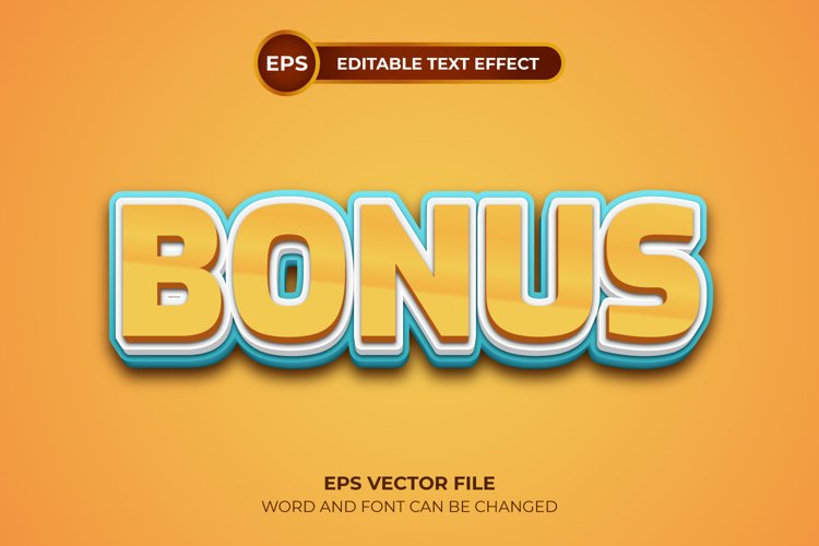 Bonus editable text effect