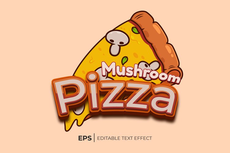 A cartoon illustration of a pizza example image 1