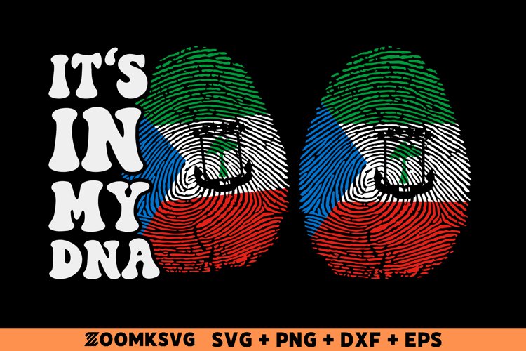 Its in my DNA Equatorial Guinea Flag Fingerprint