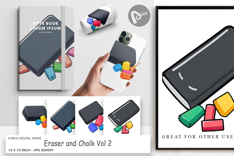 Digital Paper Eraser and Chalk