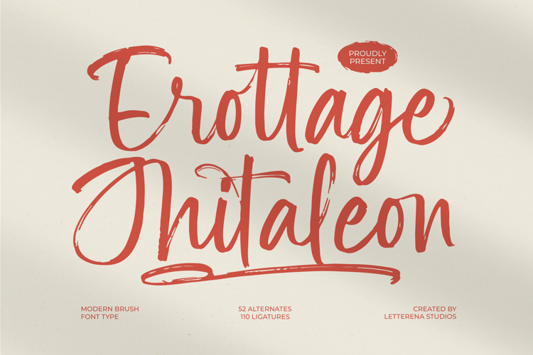 Erottage Jhitaleon Modern Brush Font Type