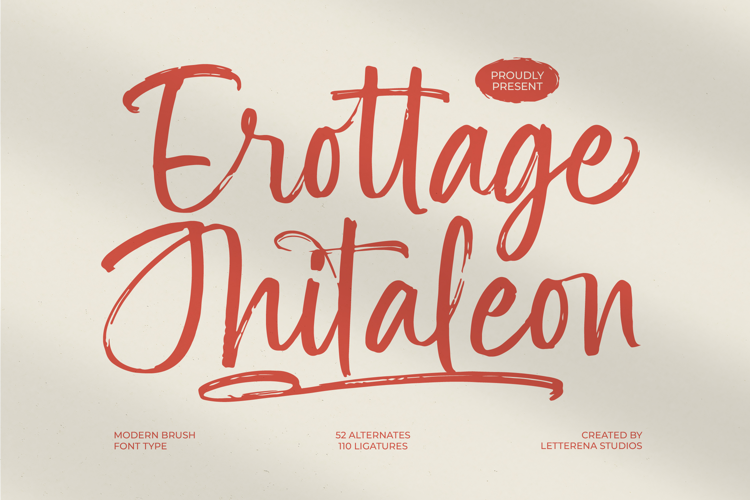 Erottage Jhitaleon Modern Brush Font Type