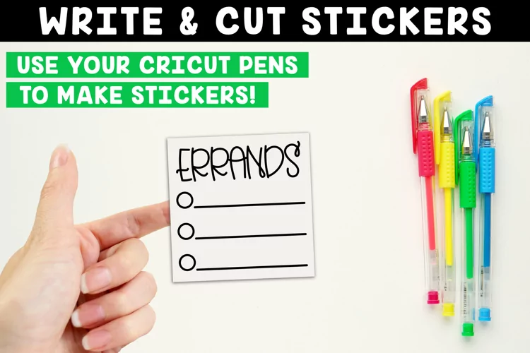 Errands List | Write and Cut Sticker | Cricut Pen Sticker