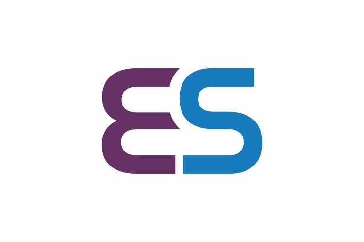ES logo design vector template example image 1