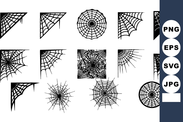 Spider web collection with various intricate geometric desig
