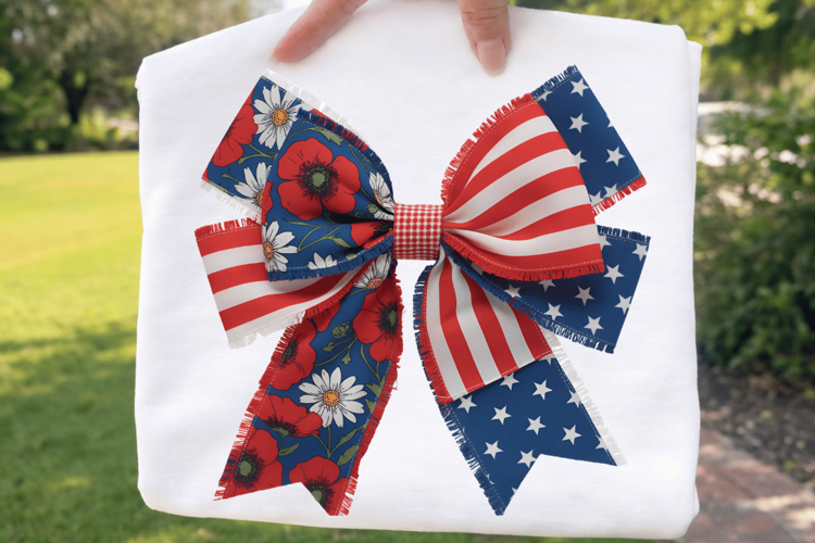 USA Bow Sublimation PNG, usa bow png, patriotic bow, america