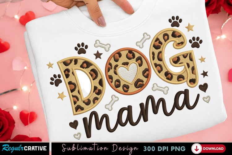 Dog Mama Sublimation PNG T-shirt Design, dog mama png, pet