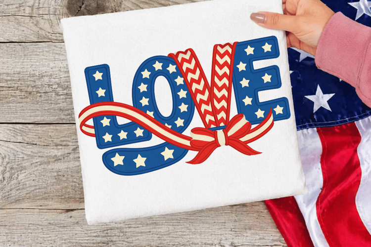Love USA Bow PNG T-shirt Design, love usa png, usa bow png