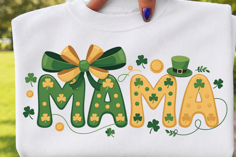 Mama Shamrock PNG T-shirt Design, mama png, shamrock mama
