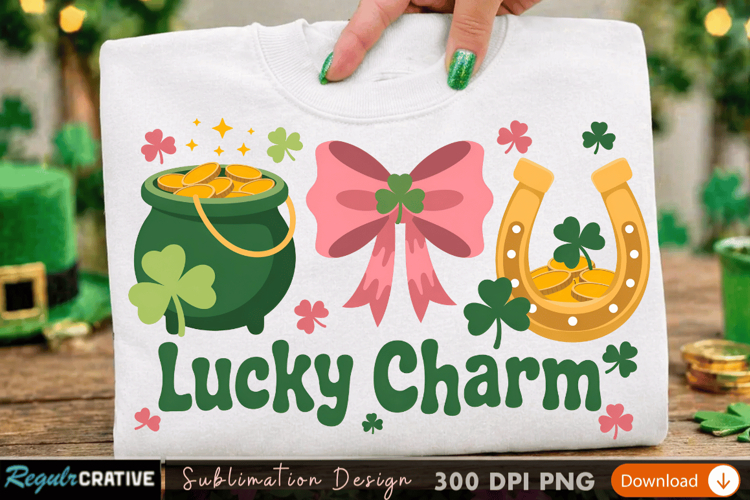 Lucky Charm Sublimation PNG Design for T-Shirt Printing
