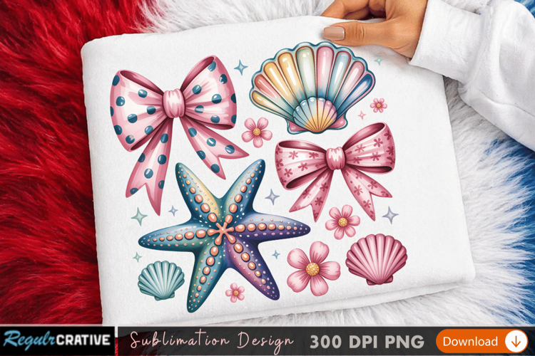 Colorful Marine Life Sublimation PNG Design for T-Shirt