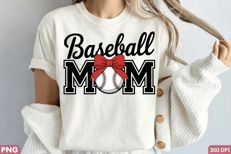 Baseball Mom Sublimation   Printable PNG Design