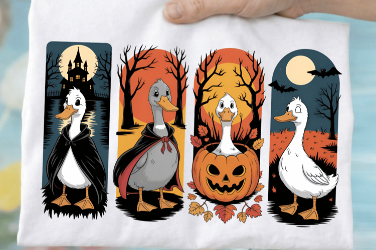 Halloween duck sweatshirt, spooky duck shirt, cute Halloween