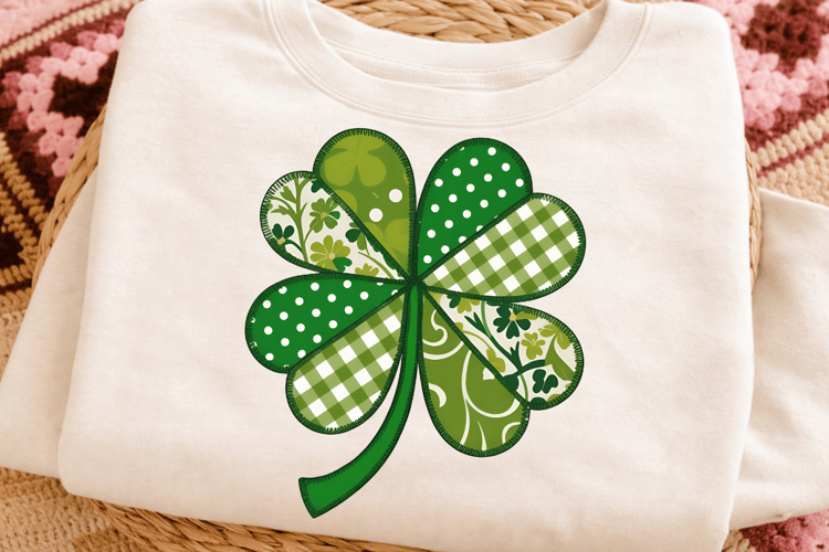 Four leaf clover sweatshirt, lucky clover shirt, St. Patrick