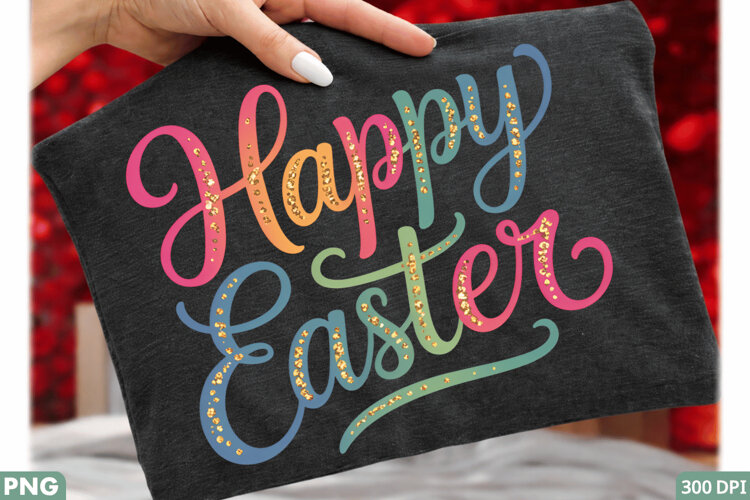 Happy Easter shirt, Easter sweatshirt, colorful Easter tee, example image 1