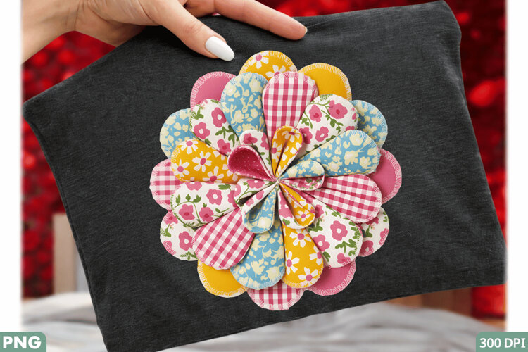 Easter flower sweatshirt, floral applique shirt,Easter PNG example image 1