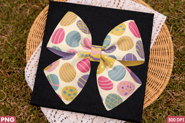 Vibrant Polka Dot Bow Design for Sublimation and Print