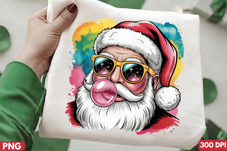 Santa Claus Sublimation PNG Design for T-Shirt