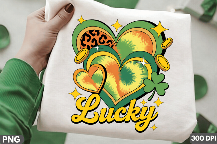 Lucky Heart Sublimation PNG Design for T-Shirt