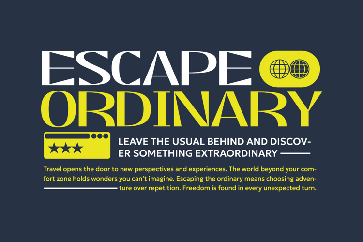 Escape Ordinary Urban Typography T-shirt Design