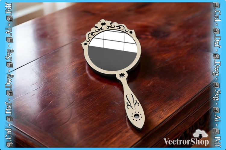 Doll Mirror Ideal for Creative Projects, Template for CNC