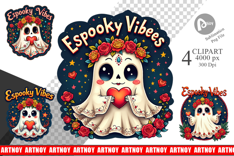 Espooky Ghost Clipart