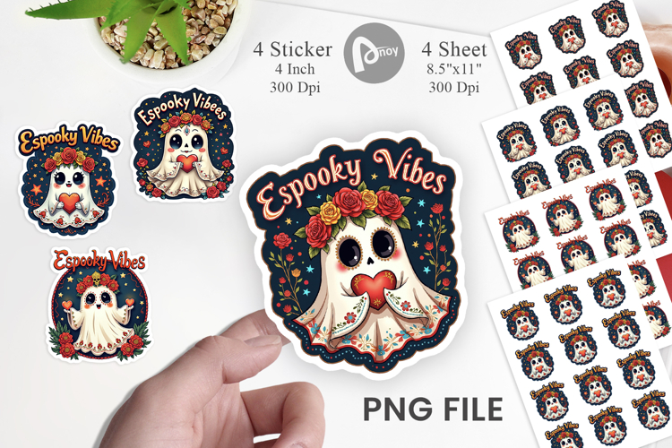 Espooky Ghost Sticker