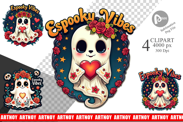 Espooky Ghost Clipart