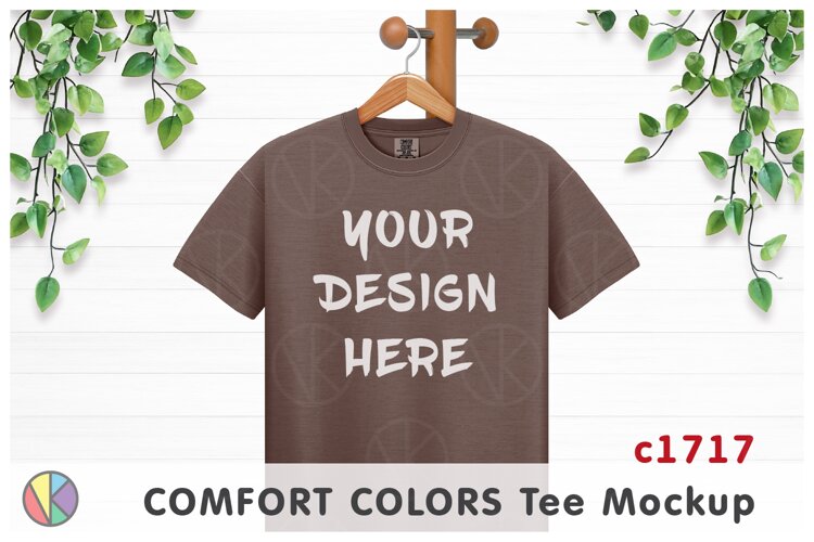 Espresso Comfort Colors 1717 T-Shirt Mockup.