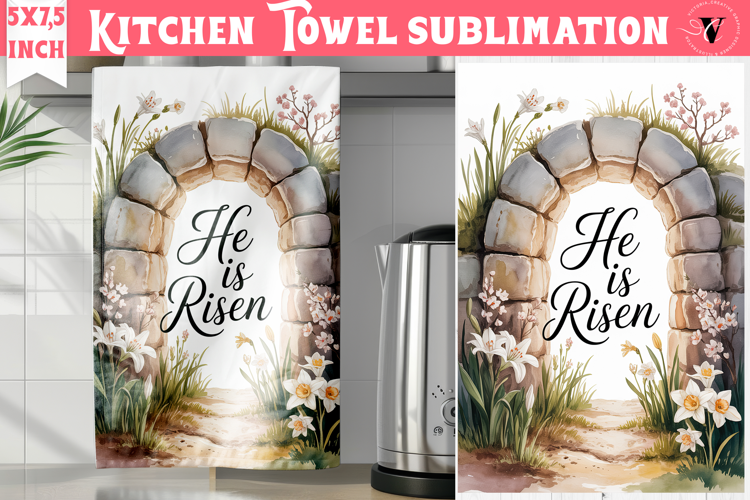 Easter kitchen towel sublimation | Christian kitchen towel