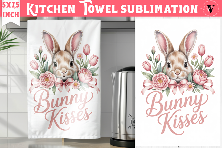 Easter kitchen towel sublimation | Coquette tea towel
