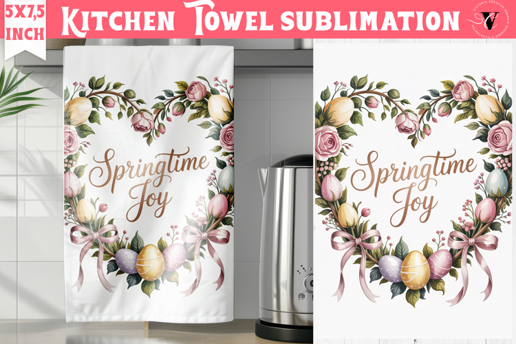 Easter kitchen towel sublimation | Coquette tea towel