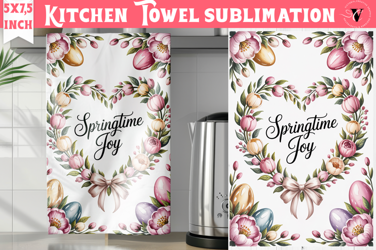 Easter kitchen towel sublimation | Coquette tea towel