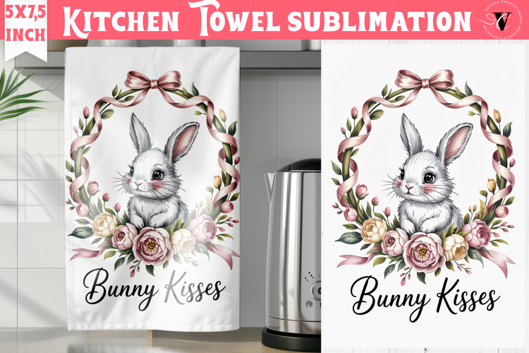 Easter kitchen towel sublimation | Coquette tea towel