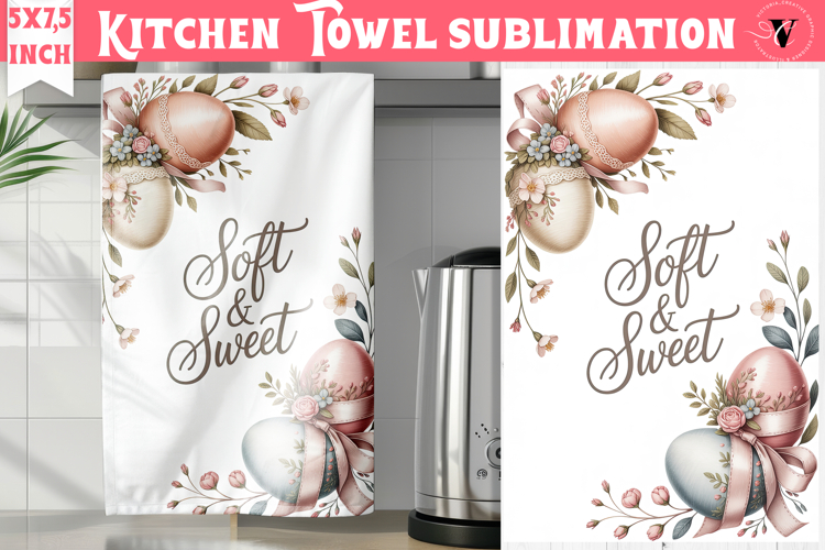 Easter kitchen towel sublimation | Coquette tea towel