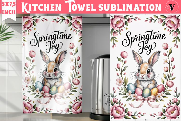 Easter kitchen towel sublimation | Coquette tea towel
