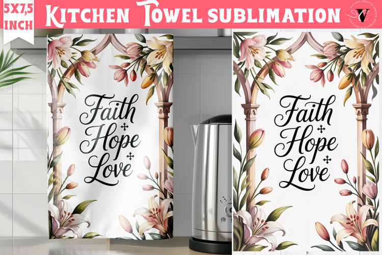 Easter kitchen towel sublimation | Christian kitchen towel