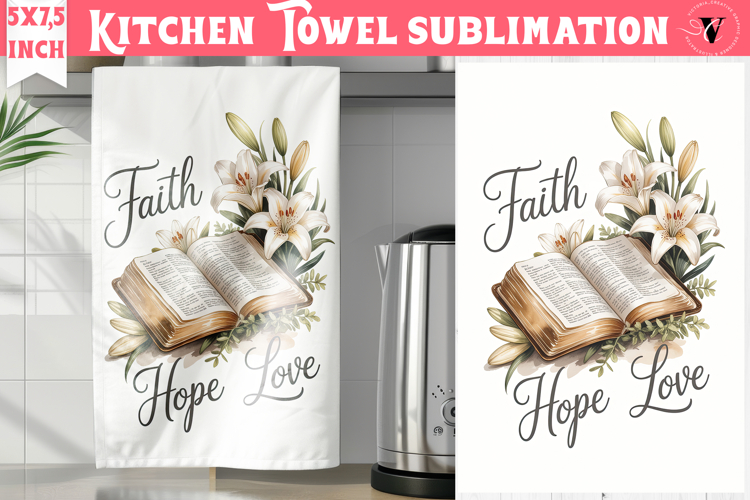 Easter kitchen towel sublimation | Christian kitchen towel