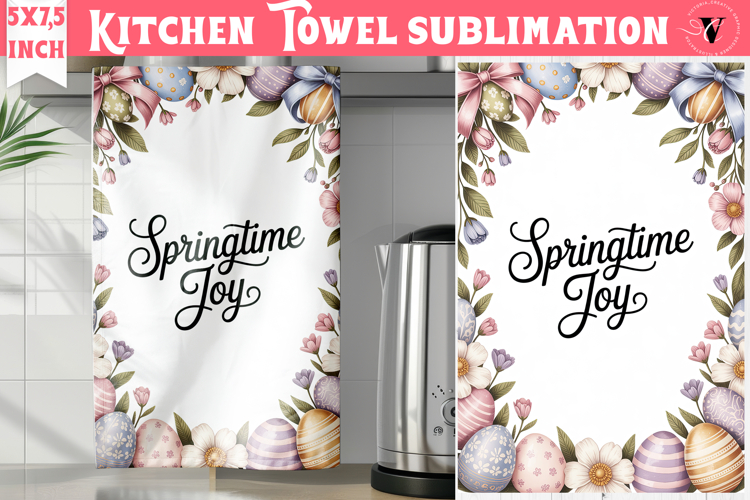 Easter kitchen towel sublimation | Coquette tea towel