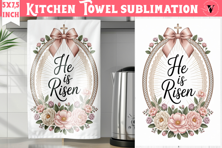 Easter kitchen towel sublimation | Christian kitchen towel